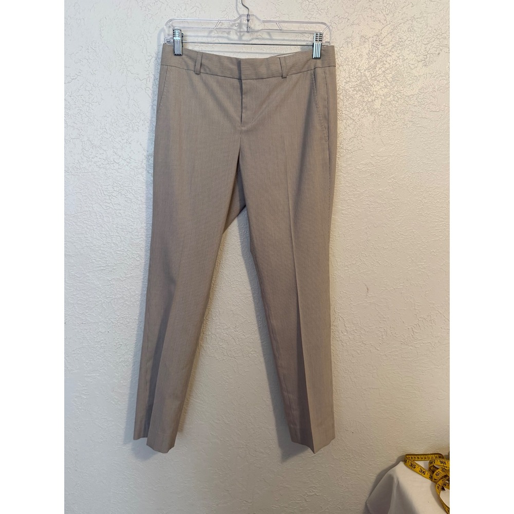 Banana Republic Ryan Petite Trousers 2P Micro Stripe Slim Straight Pants